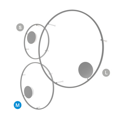 Axolight - Thin - U-Light 120 PL LED - Ceiling light modern - Grey - LS-AX-PLUL1120LEDANXX - Warm white - 3000 K - Diffused