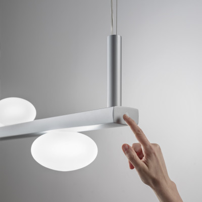 Elesi Luce - Gaia - Boma SP 4L LED - Silver - Diffused Elesi Luce - Gaia - Boma SP 4L LED - Silver - Diffused