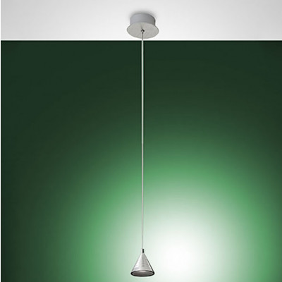 Fabas Luce - Arms - Delta LED SP 1L - Suspension with one light - Sandblasted aluminium - LS-FL-3443-41-212 - Warm white - 3000 K - Diffused