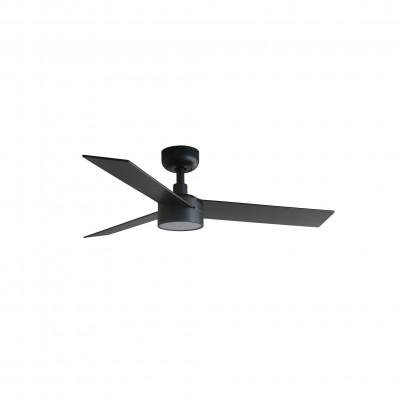 Faro - Indoor - Ceiling fans - Rudder S LED VE - Fan with light - Walnut wood / matt black - LS-FR-34296-1TW - Dynamic White - Diffused