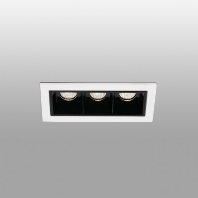 Faro - Indoor - Incasso - Troop-3 FA RE - Recessed spotlight - White/Black - LS-FR-43701 - Warm white - 3000 K - 30°