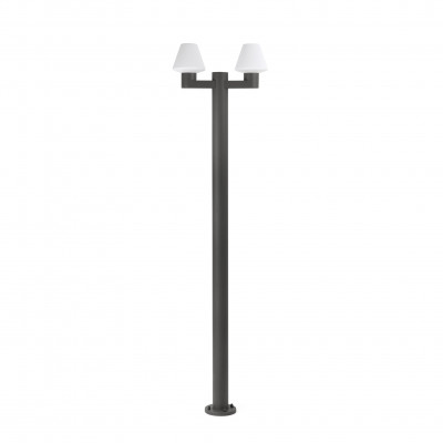 Faro - Outdoor - Tram - Mistu PT 2L - Bollard for outdoors - Dark / white chrome - LS-FR-74435F2-02 Faro - Outdoor - Tram - Mistu PT 2L - Bollard for outdoors - Dark / white chrome - LS-FR-74435F2-02