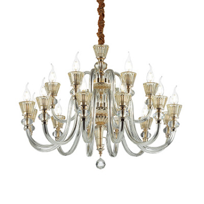 Ideal Lux - Chandelier - Strauss SP18 - Pendant lamp - Gold - LS-IL-140629 Ideal Lux - Chandelier - Strauss SP18 - Pendant lamp - Gold - LS-IL-140629