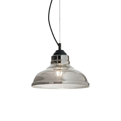Ideal Lux - Industrial - Bistro SP1 Plate - Pendant lamp - Black - LS-IL-112343