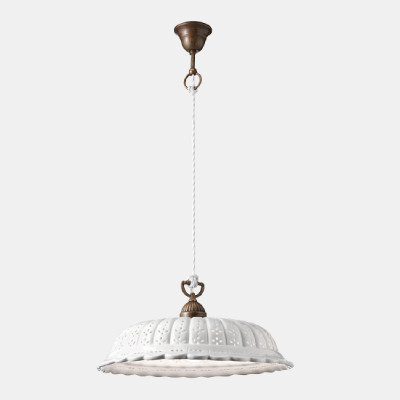 Il fanale - Anita&Fior di Pizzo - Anita SP L - Chandelier with ceramic diffuser - Bronze/White - LS-IF-061-09-OC Il fanale - Anita&Fior di Pizzo - Anita SP L - Chandelier with ceramic diffuser - Bronze/White - LS-IF-061-09-OC