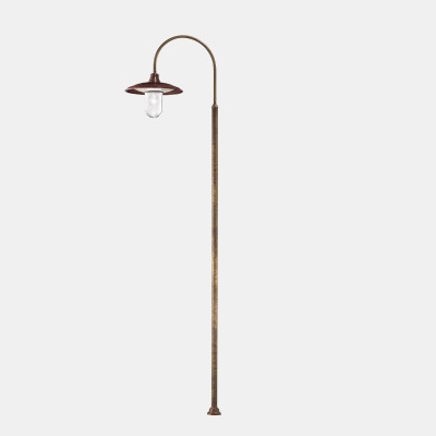 Il fanale - Barchessa  - Barchessa PT curvo M- Bollard for outdoors - Crystal/Copper - LS-IF-301-D7-ORT