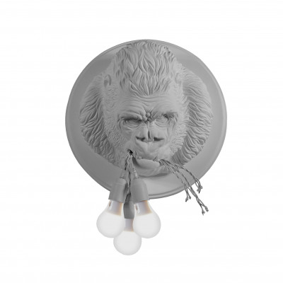 Karman - Zoo - Ugorilla AP - Modern design wall light - Matt White - LS-KR-AP152BBINT Karman - Zoo - Ugorilla AP - Modern design wall light - Matt White - LS-KR-AP152BBINT