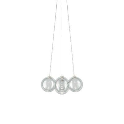 Lodes - Random Cloud - Random Cloud 7 Luci 23cm - Design chandelier with seven light - Transparent - Diffused
