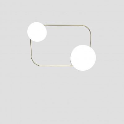 Vistosi - Modern Light - Tier 2L AP PL M - Design wall or ceiling light - Brass / satin white - LS-VI-TIERPPMP-095OTVBCSTL221CE - Super warm - 2700 K - Diffused Vistosi - Modern Light - Tier 2L AP PL M - Design wall or ceiling light - Brass / satin white - LS-VI-TIERPPMP-095OTVBCSTL221CE - Super warm - 2700 K - Diffused
