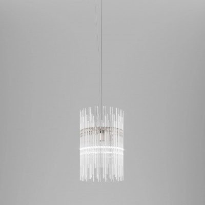 Vistosi - Diamond - Diadema SP 30 BG - One light chandelier with decentralized attachment - Crystal/Bronze - LS-VI-DIADESPB--G00BS-CR--E271CE