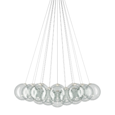 Lodes - Random Cloud - Random Cloud 19 Luci 28cm - Lampadario di design per soggiorno moderno - Trasparente - Diffusa Lodes - Random Cloud - Random Cloud 19 Luci 28cm - Lampadario di design per soggiorno moderno - Trasparente - Diffusa